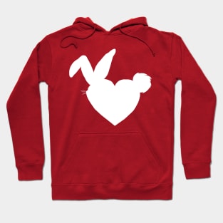 White Heart Bunny Hoodie